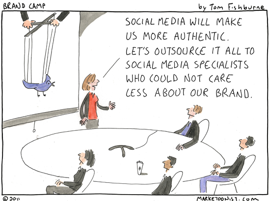 Outsourcing social media by Tom Fishburne Outsourcing social media by Tom Fishburne