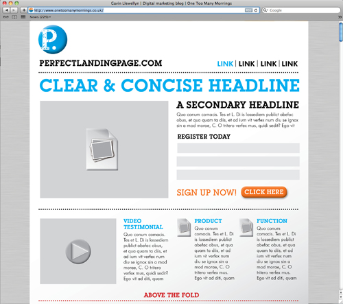 The perfect landing page