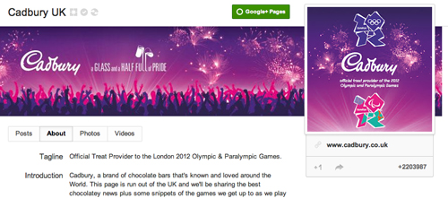 Cadbury on Google+ Cadbury on Google+
