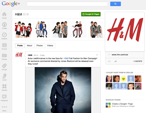 H&M on Google+ H&M on Google+