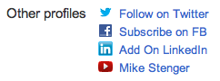Mike Stenger's social networks