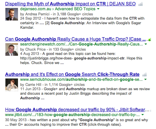 Authorship results Authorship results